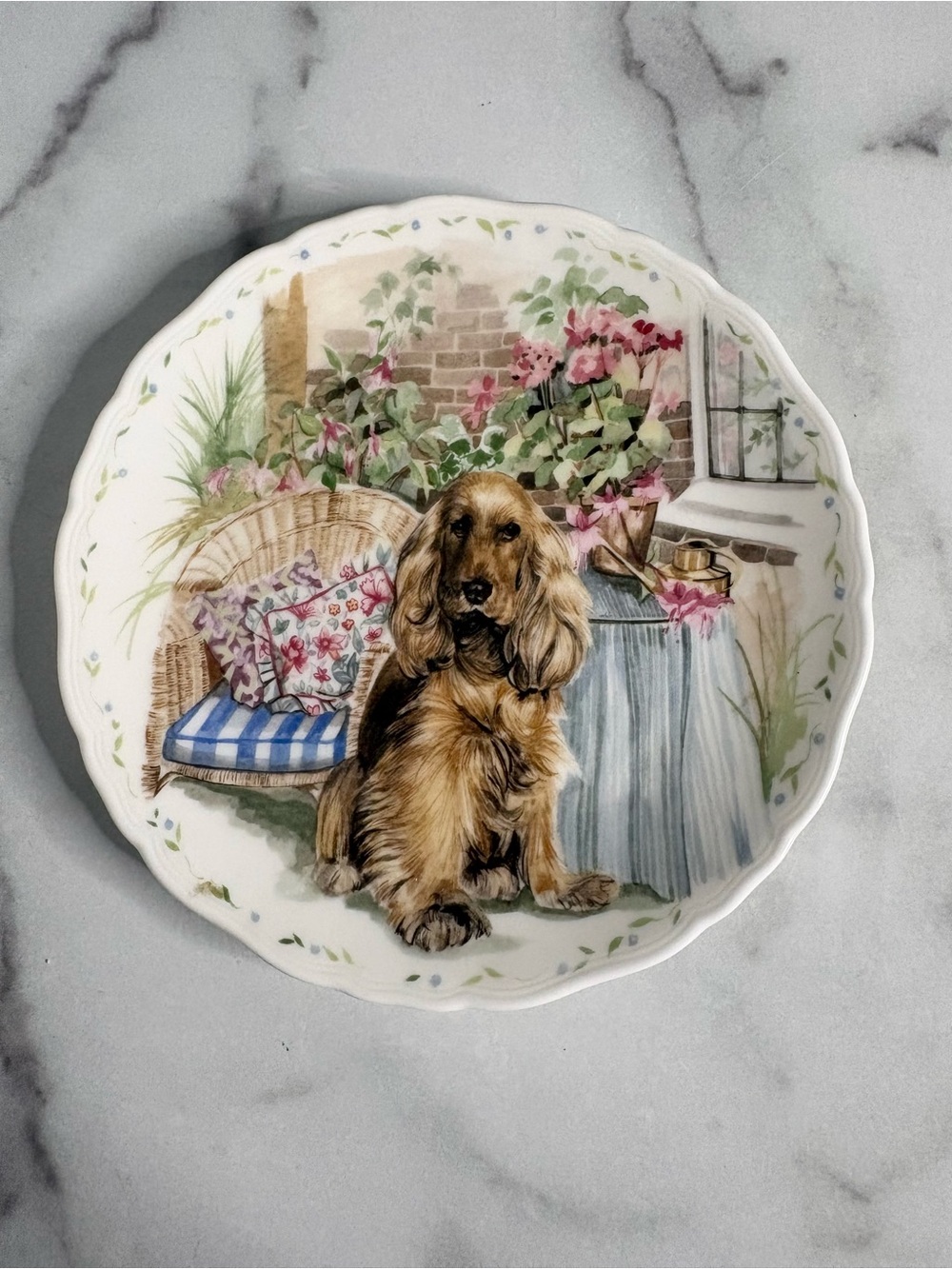Royal Albert 1989 Cocker Spaniel Devotion Collector Plate